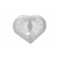 Seleniet hart 7cm, gegraveerd, wings